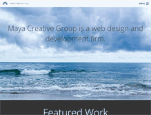 Tablet Screenshot of mayacreativegroup.com